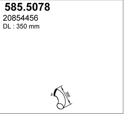 585.5078 ASSO Труба выхлопного газа (фото 1)