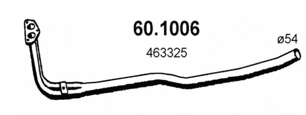 60.1006 ASSO Труба выхлопного газа (фото 1)