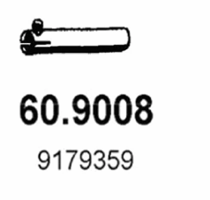 60.9008 ASSO Труба выхлопного газа (фото 1)