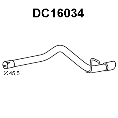 DC16034 VENEPORTE Труба выхлопного газа (фото 1)