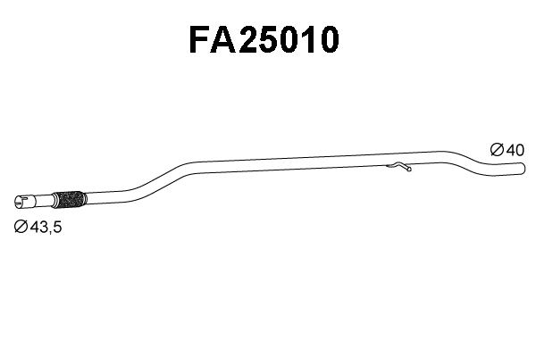 FA25010 VENEPORTE Труба выхлопного газа (фото 1)