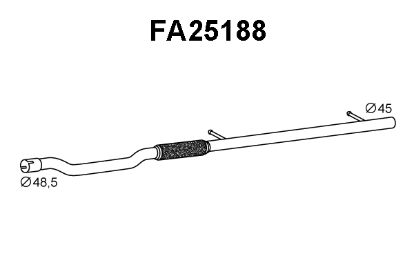 FA25188 VENEPORTE Труба выхлопного газа (фото 1)