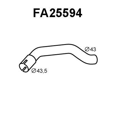 FA25594 VENEPORTE Труба выхлопного газа (фото 1)