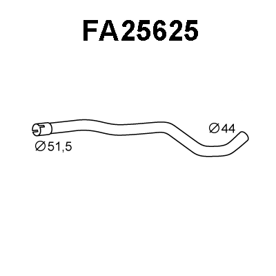 FA25625 VENEPORTE Труба выхлопного газа (фото 1)