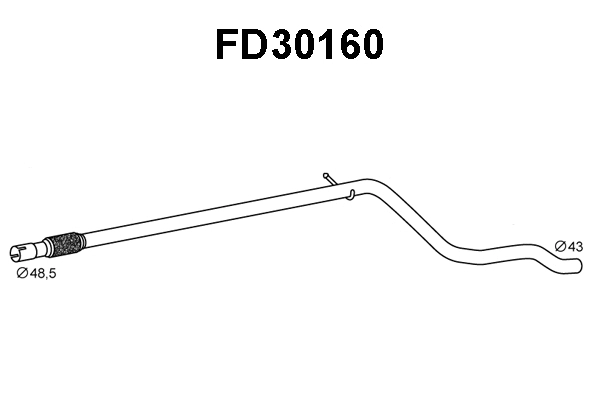 FD30160 VENEPORTE Труба выхлопного газа (фото 1)