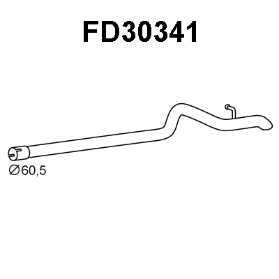 FD30341 VENEPORTE Труба выхлопного газа (фото 1)