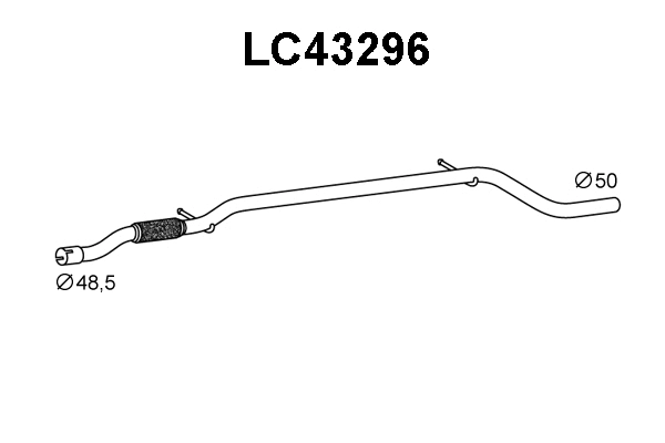 LC43296 VENEPORTE Труба выхлопного газа (фото 1)