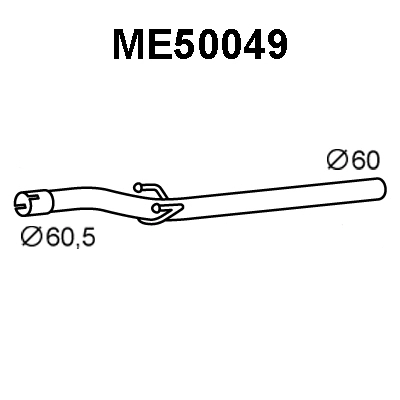 ME50049 VENEPORTE Труба выхлопного газа (фото 1)