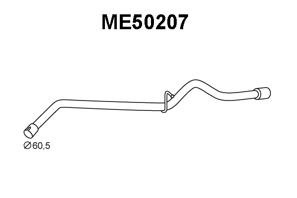 ME50207 VENEPORTE Труба выхлопного газа (фото 1)