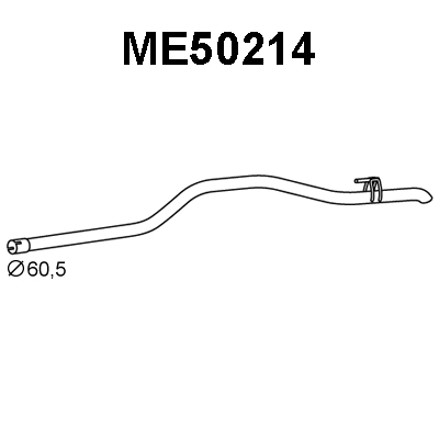 ME50214 VENEPORTE Труба выхлопного газа (фото 1)