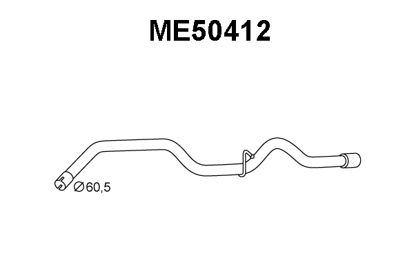 ME50412 VENEPORTE Труба выхлопного газа (фото 1)