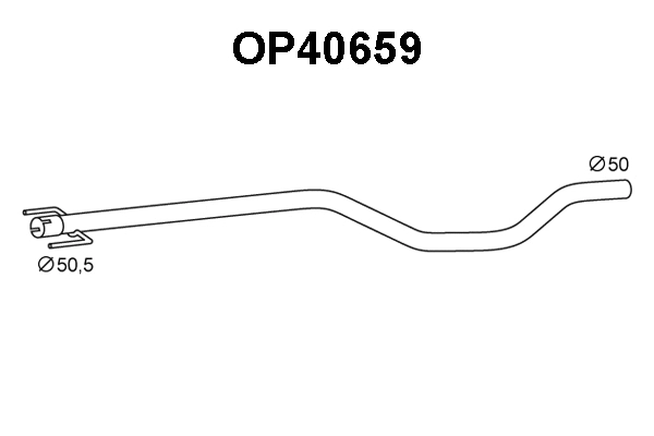 OP40659 VENEPORTE Труба выхлопного газа (фото 1)