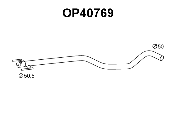 OP40769 VENEPORTE Труба выхлопного газа (фото 1)