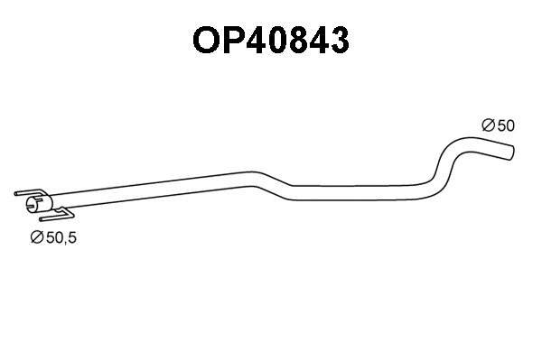OP40843 VENEPORTE Труба выхлопного газа (фото 1)