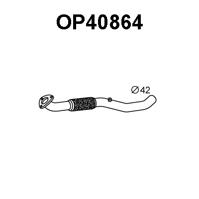 OP40864 VENEPORTE Труба выхлопного газа (фото 1)