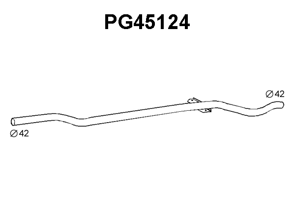 PG45124 VENEPORTE Труба выхлопного газа (фото 1)
