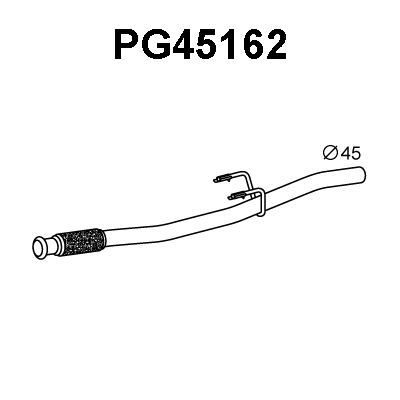 PG45162 VENEPORTE Труба выхлопного газа (фото 1)