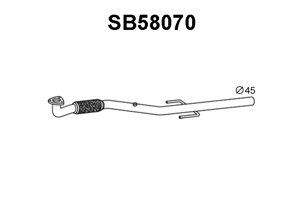 SB58070 VENEPORTE Труба выхлопного газа (фото 1)
