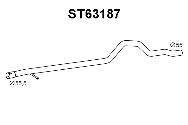 ST63187 VENEPORTE Труба выхлопного газа (фото 1)
