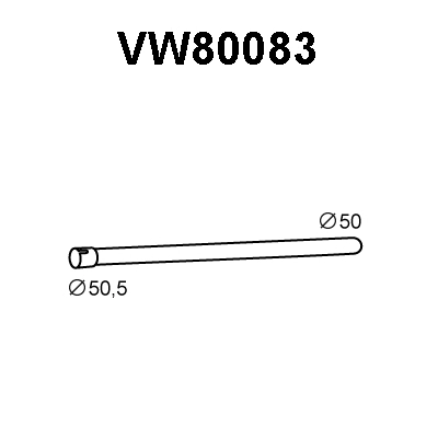 VW80083 VENEPORTE Труба выхлопного газа (фото 1)