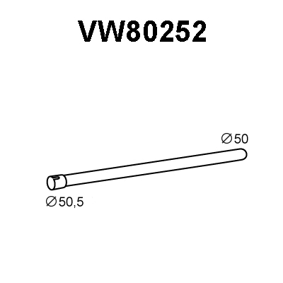 VW80252 VENEPORTE Труба выхлопного газа (фото 1)
