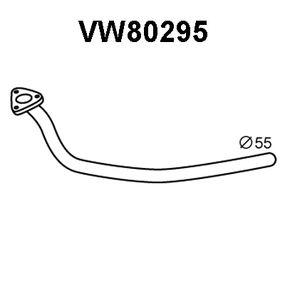 VW80295 VENEPORTE Труба выхлопного газа (фото 1)