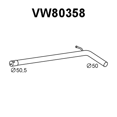 VW80358 VENEPORTE Труба выхлопного газа (фото 1)