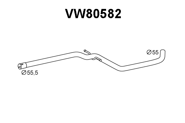 VW80582 VENEPORTE Труба выхлопного газа (фото 1)