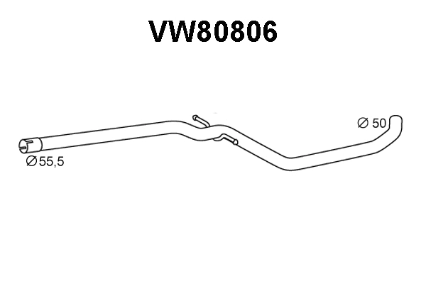 VW80806 VENEPORTE Труба выхлопного газа (фото 1)