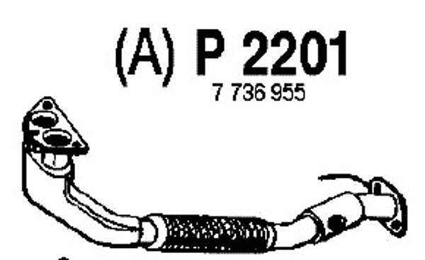 P2201 FENNO Труба выхлопного газа (фото 1)