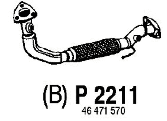 P2211 FENNO Труба выхлопного газа (фото 1)