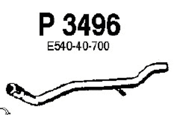 P3496 FENNO Труба выхлопного газа (фото 1)
