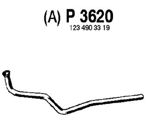 P3620 FENNO Труба выхлопного газа (фото 1)