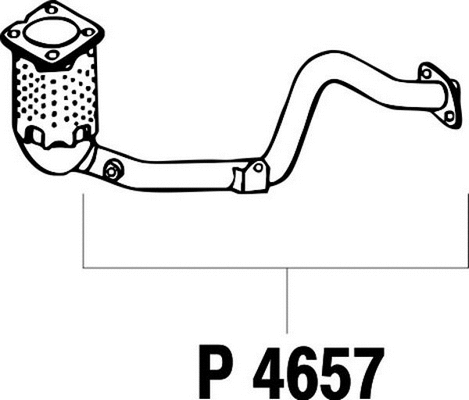 P4657 FENNO Труба выхлопного газа (фото 1)