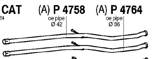 P4764 FENNO Труба выхлопного газа (фото 1)