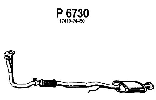 P6730 FENNO Труба выхлопного газа (фото 1)