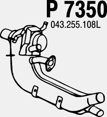 P7350 FENNO Труба выхлопного газа (фото 1)