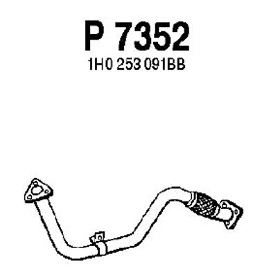P7352 FENNO Труба выхлопного газа (фото 1)