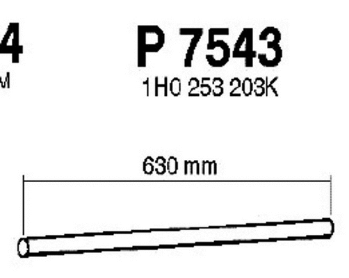 P7543 FENNO Труба выхлопного газа (фото 1)