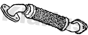 110556 KLARIUS Труба выхлопного газа (фото 1)
