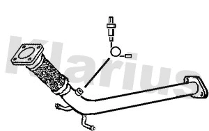 120435 KLARIUS Труба выхлопного газа (фото 1)