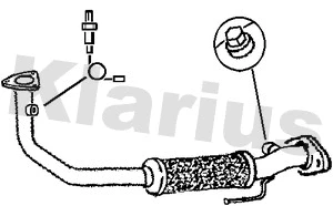 301145 KLARIUS Труба выхлопного газа (фото 1)