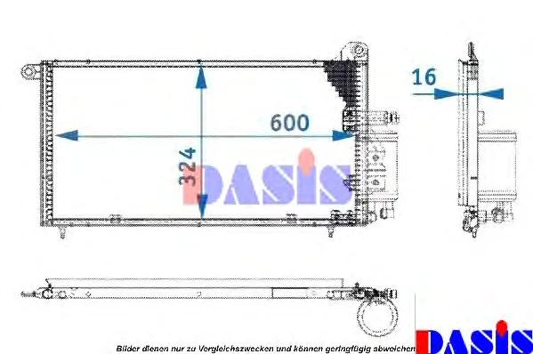 332090N AKS DASIS Радиатор кондиционера (фото 1)