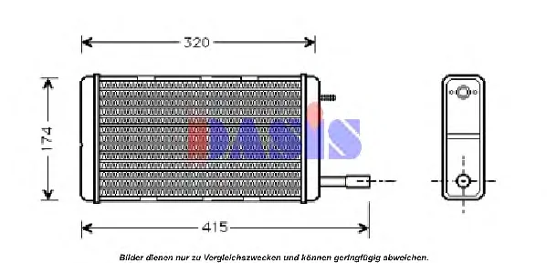 409230N AKS DASIS Радиатор отопителя салона (фото 1)