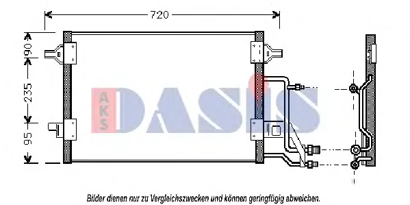482210T AKS DASIS Радиатор кондиционера (фото 1)