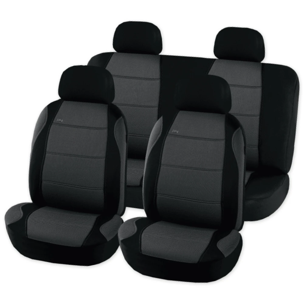 A0508010 ARNEZI Комплект чехлов-рубашек на сиденья с подголовниками черный с серым 8 предметов a0508010 (фото 1)