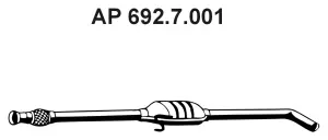 692.7.001 EBERSPÄCHER Предглушитель выхлопных газов (фото 1)