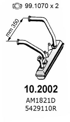 10.2002 ASSO Предглушитель выхлопных газов (фото 1)