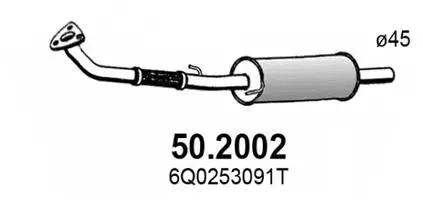 50.2002 ASSO Предглушитель выхлопных газов (фото 1)