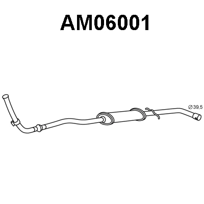 AM06001 VENEPORTE Предглушитель выхлопных газов (фото 1)
